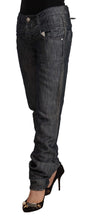 Load image into Gallery viewer, Acht Dark Gray Ramie Mid Wide Waist Straight Denim Jeans
