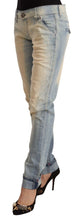Load image into Gallery viewer, Acht Light Blue Washed Cotton Low Waist Skinny Denim Jeans
