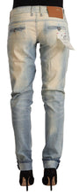 Load image into Gallery viewer, Acht Light Blue Washed Cotton Low Waist Skinny Denim Jeans
