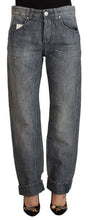 Load image into Gallery viewer, Acht Gray Washed Mid Waist Straight Denim Folded Hem Jeans
