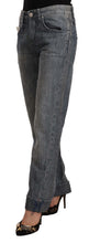 Load image into Gallery viewer, Acht Gray Washed Mid Waist Straight Denim Folded Hem Jeans
