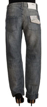 Load image into Gallery viewer, Acht Gray Washed Mid Waist Straight Denim Folded Hem Jeans
