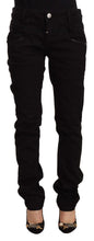 Load image into Gallery viewer, Acht Black Low Waist Cotton Stretch Denim Skinny Jeans

