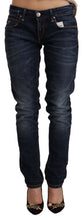 Load image into Gallery viewer, Acht Blue Washed Cotton Low Waist Skinny Denim Jeans

