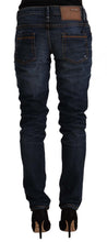 Load image into Gallery viewer, Acht Blue Washed Cotton Mid Waist Skinny Denim Jeans
