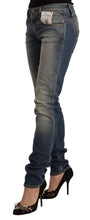 Load image into Gallery viewer, Acht Blue Washed Cotton Mid Waist Skinny Denim Jeans
