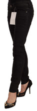 Load image into Gallery viewer, Acht Black Cotton Low Waist Skinny Denim Jeans
