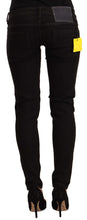 Load image into Gallery viewer, Acht Black Cotton Low Waist Skinny Denim Jeans
