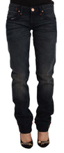 Load image into Gallery viewer, Acht Black Washed Cotton Skinny Denim Low Waist Jeans
