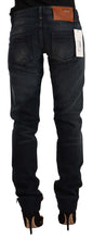 Load image into Gallery viewer, Acht Black Washed Cotton Skinny Denim Low Waist Jeans
