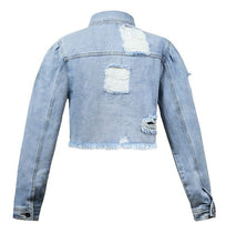 Load image into Gallery viewer, Cropped denim jacket
