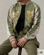 Load image into Gallery viewer, 1950s Reversible Acetate Souvenir Jacket – Falcon × Tiger
