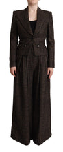 Load image into Gallery viewer, Dolce &amp; Gabbana Dark Brown Wool Single Breasted 2 Pc Jacket Pants
