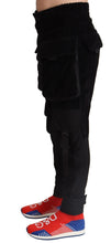 Load image into Gallery viewer, Dolce &amp; Gabbana Black Cotton Skinny Corduroy Cargo Pants
