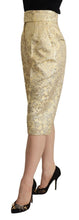 Load image into Gallery viewer, Dolce &amp; Gabbana Beige Floral Brocade High Waist Trouser Cropped Pants
