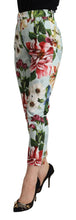Load image into Gallery viewer, Dolce &amp; Gabbana Light Blue Fiori Print Cotton Trouser Tapered Pants
