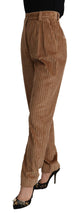 Load image into Gallery viewer, Dolce &amp; Gabbana Brown Corduroy Cotton Trouser Tapered Pants
