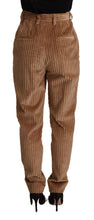 Load image into Gallery viewer, Dolce &amp; Gabbana Brown Corduroy Cotton Trouser Tapered Pants
