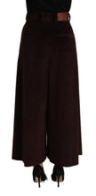 Load image into Gallery viewer, Dolce &amp; Gabbana Bordeaux Corduroy Cotton Trouser Wide Leg Pants
