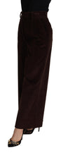 Load image into Gallery viewer, Dolce &amp; Gabbana Black Cotton High Waist Trouser Wide Leg Pants

