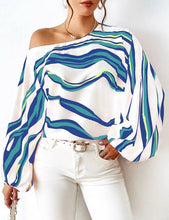 Load image into Gallery viewer, Striped off shoulder blouse
