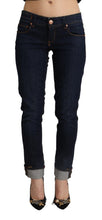 Load image into Gallery viewer, Acht Blue Cotton Low Waist Slim Fit Denim Women Trouser Jeans

