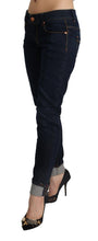 Load image into Gallery viewer, Acht Blue Cotton Low Waist Slim Fit Denim Women Trouser Jeans
