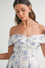 Load image into Gallery viewer, Floral Printed Off Shoulder Maxi Dress – Chic Off Shoulder Maxi Dress, Vibrant Floral Print, Beach Vacation Dress, Casual Summer Maxi Dress
