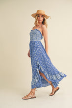 Load image into Gallery viewer, Ditsy Floral Ruffled Hem Maxi Women Cami Dress –Feminine Floral Print, Elegant Maxi Length, Flowy &amp; Comfortable Design for Casual &amp; Special Occasions
