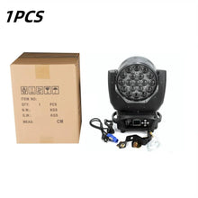 Load image into Gallery viewer, Vivid Beam Wash Zoom LED Moving Head Light - 19x15W RGBW 4in1, DMX512 Control for Stunning Stage Effects
