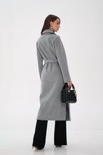 Load image into Gallery viewer, Cambridge Comfort Wraparound Wool Cashmere Coat in Dove
