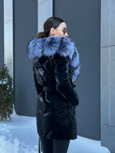 Load image into Gallery viewer, Genuine Silver Fox Fur Down Fill Coat
