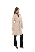 Load image into Gallery viewer, Windsor Classic Wraparound Cashmere Blend Overcoat in Nude
