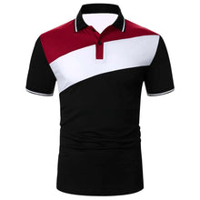 Load image into Gallery viewer, Men's Patchwork Modern Polo Shirts Brand Design Tops Business And Casual Tops Mens Binding Tunic Tops Connects Body Men's Tops Shirts
