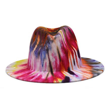 Load image into Gallery viewer, Beautiful Two Tone Luxury Fedora Hat Men's and Women's Hat Unique Retro Design Men's Fedoras Hat Colorful Fedoras Jazz Cap Elegant Soft Hat Wide Brim Party Hats 56-58CM
