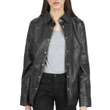 Load image into Gallery viewer, Beth Button-Up Leather Shirt
