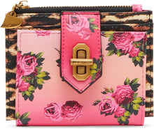 Load image into Gallery viewer, Betsey Johnson Leopard Floral Bifold Wallet
