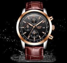 Load image into Gallery viewer, Men's  Waterproof Watch With Chronometers Date Display And Fluorescent Pointers Excellent Look Perfect Gift
