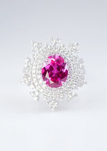 Load image into Gallery viewer, Exquisite Pink Sapphire Ring - Pink Snowflake
