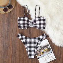 Load image into Gallery viewer, New Trend Black And White Bikini Set Swimsuit Women Bikini Swimwear Female Halter Top Bathing Suit Swimming Wear Bikini High Cut Swimsuit High
