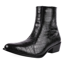 Load image into Gallery viewer, Jazzy Jackman Leather Print Ankle Length Boots
