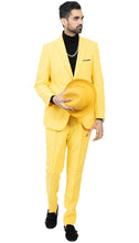 Load image into Gallery viewer, PAUL LORENZO MENS YELLOW SLIM FIT 2 PIECE SUIT
