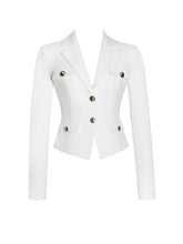 Load image into Gallery viewer, Oakley White Preppy Style Blazer Jacket

