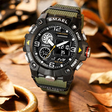 Load image into Gallery viewer, Sport Watch For Men WIth  Dual Time Waterproof 50M Miliatry Watches Chronograph Alarm Army Wristwatch
