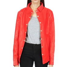 Load image into Gallery viewer, Beth Button-Up Leather Shirt
