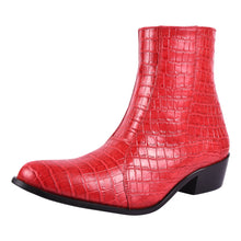 Load image into Gallery viewer, Jazzy Jackman Leather Print Ankle Length Boots
