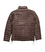 Load image into Gallery viewer, Men's Brown Leather Puffer Jacket
