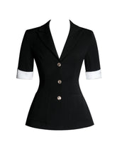 Load image into Gallery viewer, Aleena Short Sleeve Business Casual Blazer
