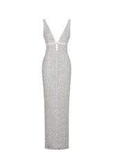 Load image into Gallery viewer, Adelaide White Beaded Sequin Net Bodycon Gown
