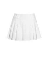 Load image into Gallery viewer, Oaklyn White Pleated Mini Skort
